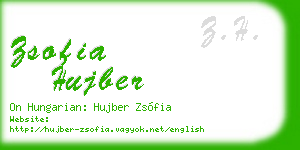 zsofia hujber business card